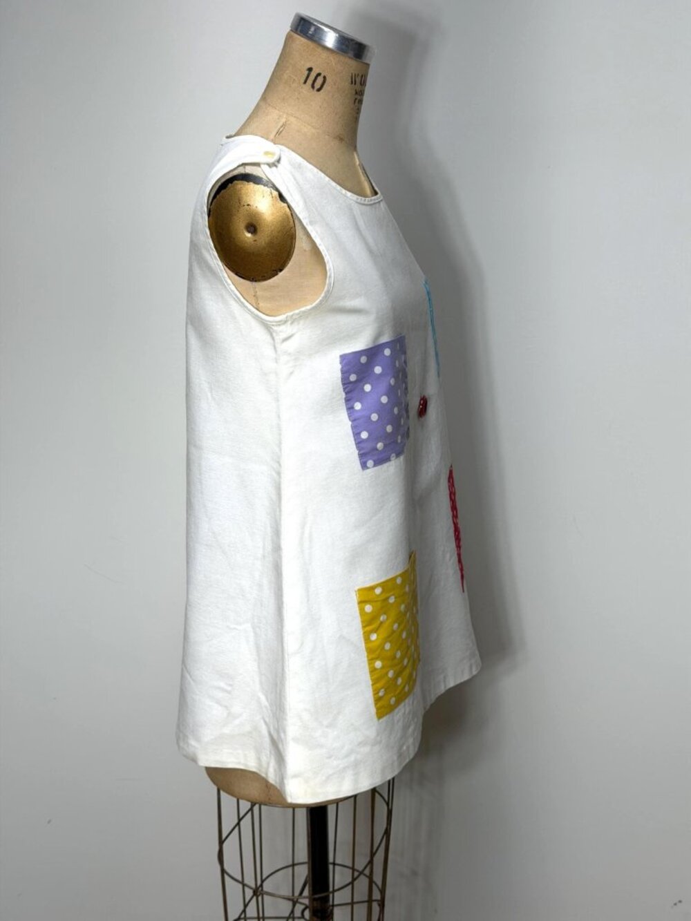 1960s mini dress with polka dot pockets by Gay-Robe by Geisha Size M/L - Picture 2 of 11